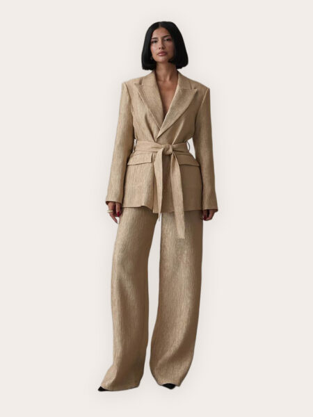 Elegant blazer and pants set.